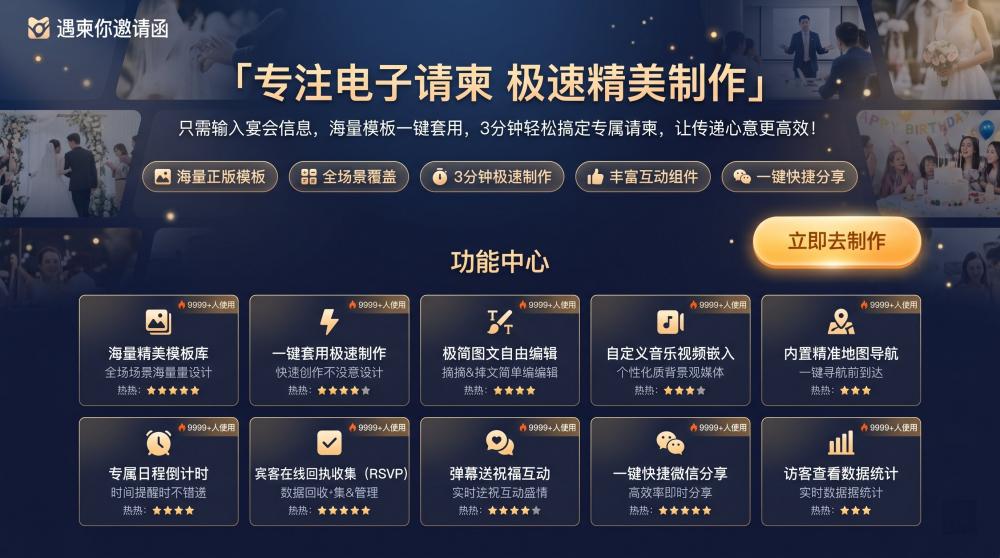 超有氛围感！怀旧风同学聚会电子邀请函，一键复刻青春回忆